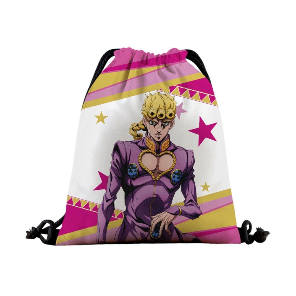 Bolsa com cordão JoJos Bizarres Adventures Giornos Giovannas