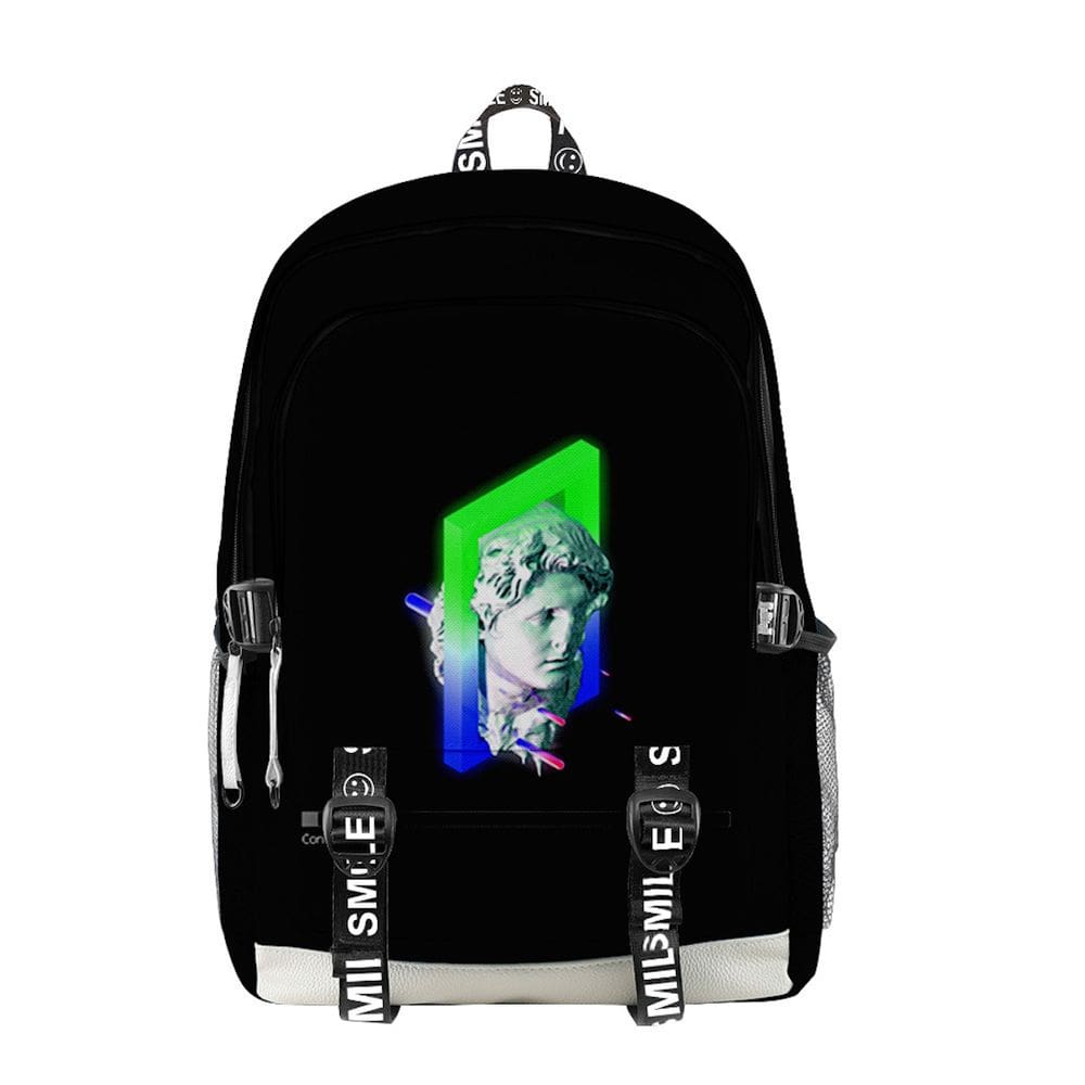 Mochila Vaporwaves Cartoon Kids School Oxford 28x18x46cm