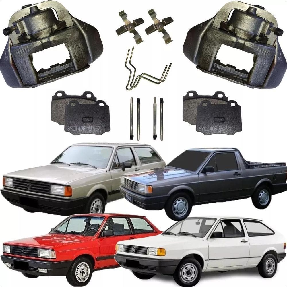 Pinça De Freio Gol Quadrado Pastilha Reparo Kit