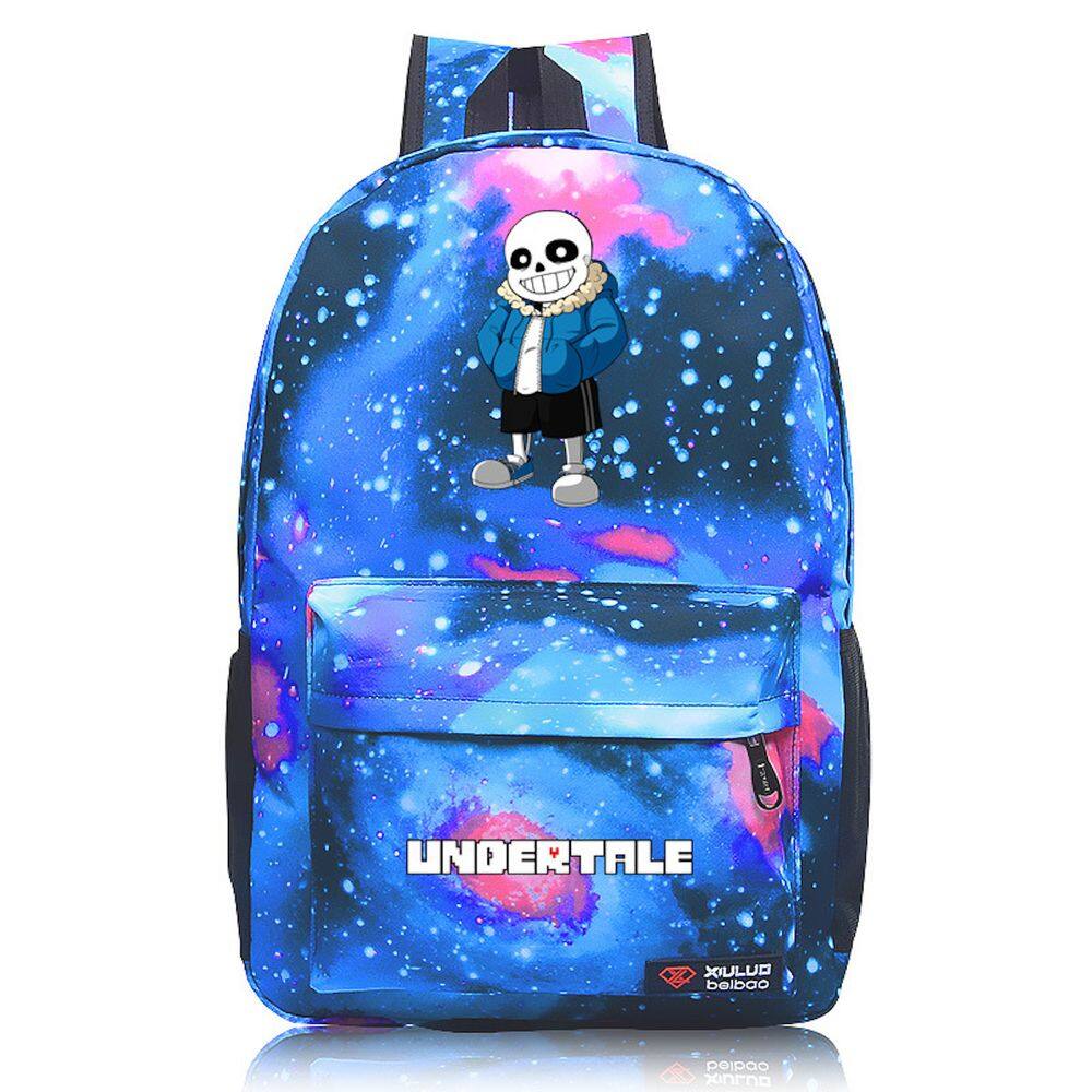 Mochila Undertales Sans Cartoon Kids School Oxford 31x13x45cm
