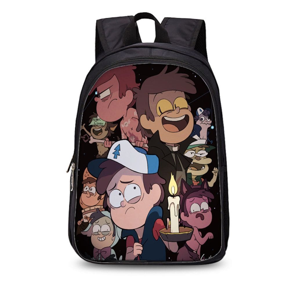 Mochila Escolar Infantil Gravitys Falls Nylon 27x17x35cm