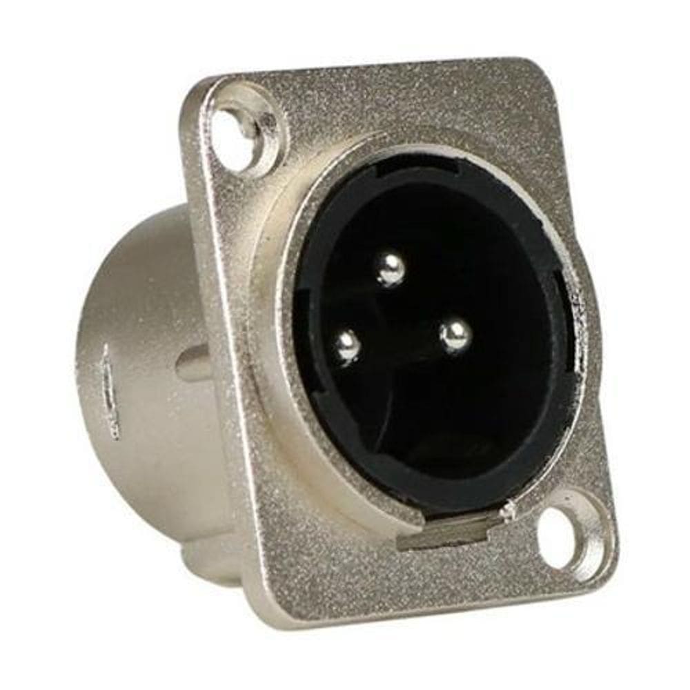 Conector Xlr Painel Cromado Mxt 10 Unidades