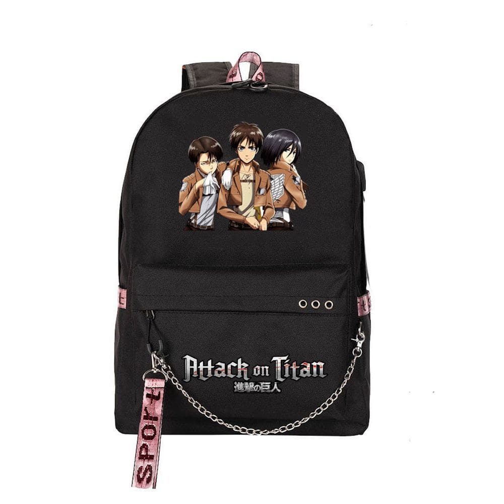Mochila Anime School Attack on Titan para crianças