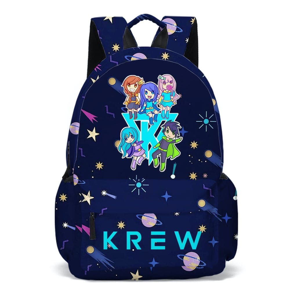 Mochila escolar Krews Anime para crianças 33x17x42cm