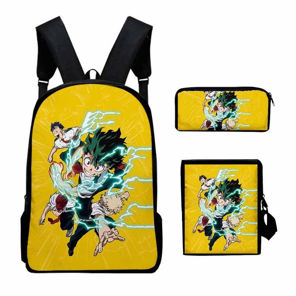 Conjunto de mochilas My Heros Academias Midoriyas Izukus para crianças