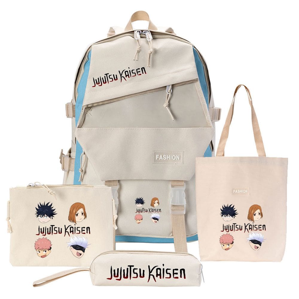 Conjunto escolar de 4 peças Jujutsus Kaisens Itadoris Yujis para crianças