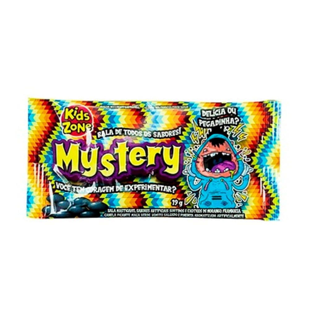 Bala Mastigável Pegadinha Kids Zone Mystery Sabores diversos 19g