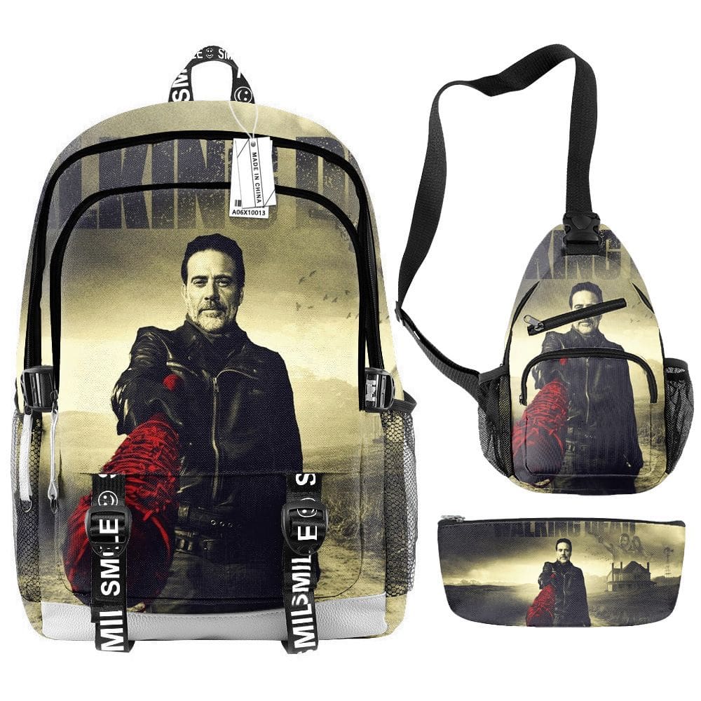 Conjunto de mochilas Walkings Deads Anime School, 3 unidades para crianças