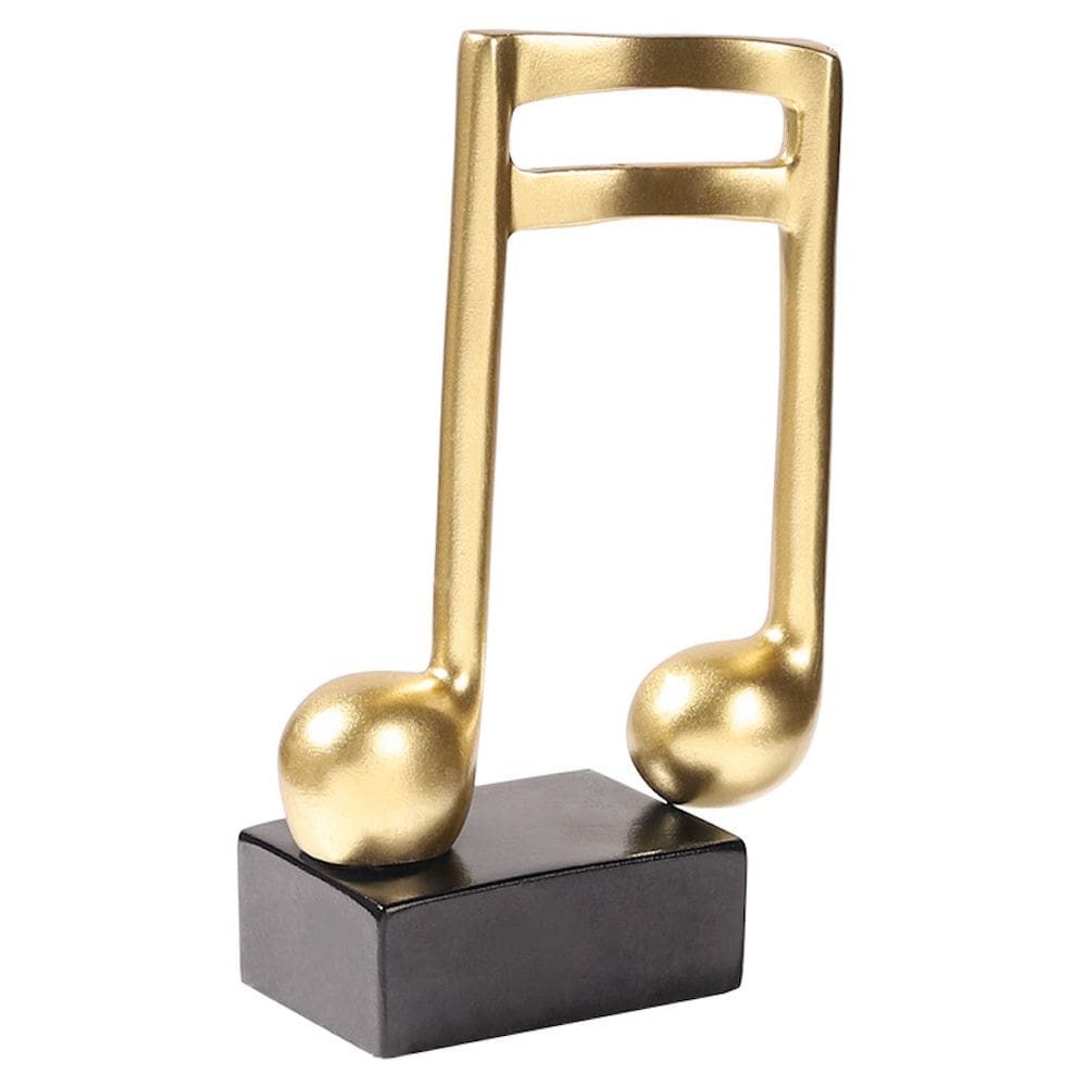 Estatueta, escultura, nota musical, resina para decoração de casa, 14 cm