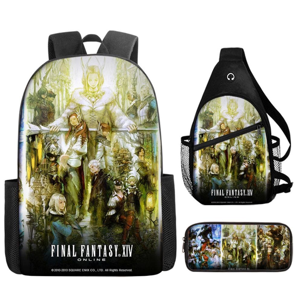 Conjunto de mochilas Undertales Anime, 3 peças para mochila escolar infantil