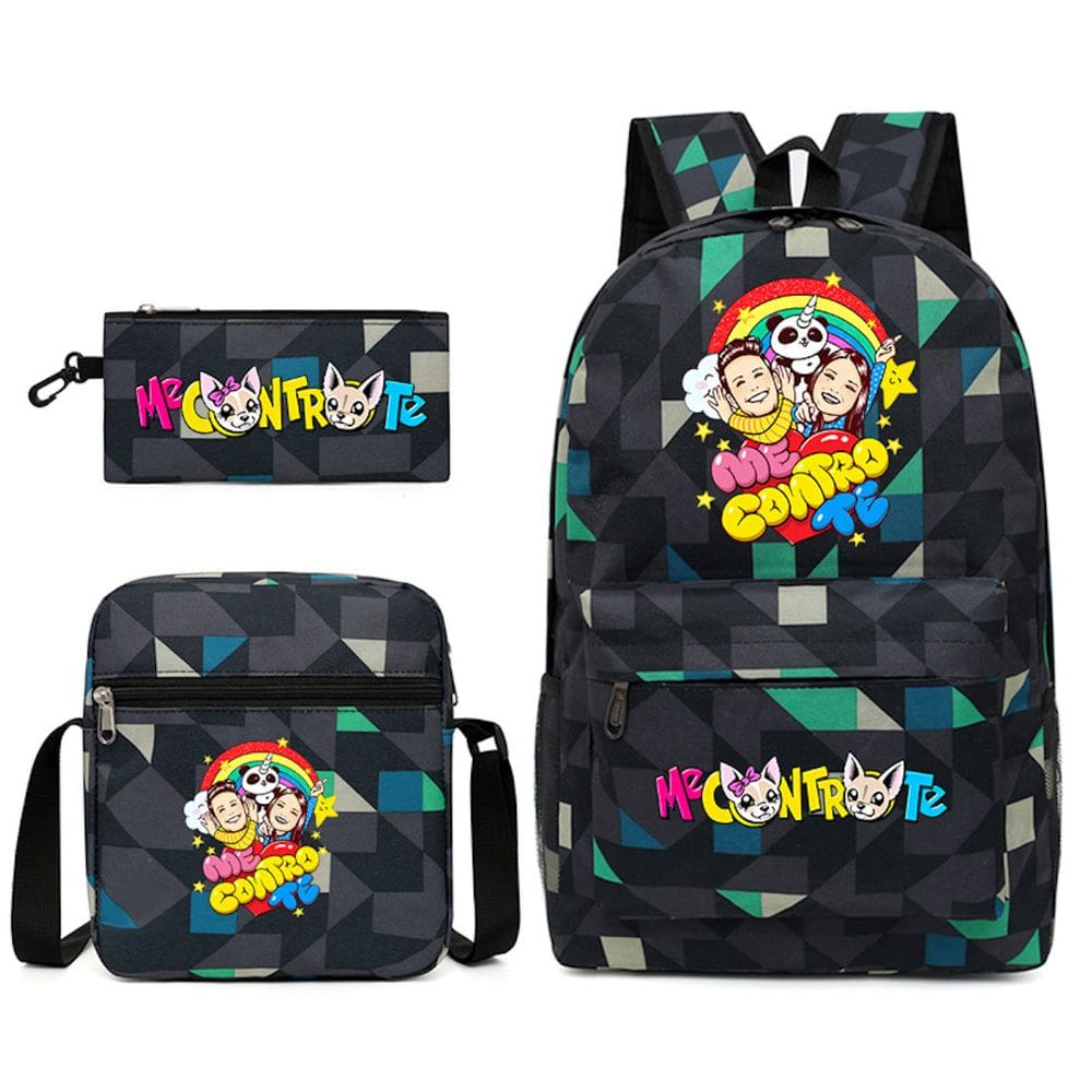 Mochila escolar Set Me Controla: 3 unidades com bolsa de ombro