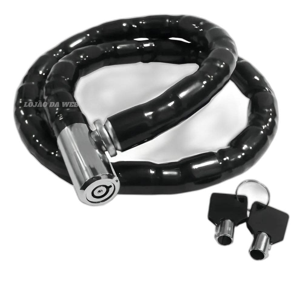 2X Cadeado Premium Corrente Antifurto Moto Bike Trava Portão
