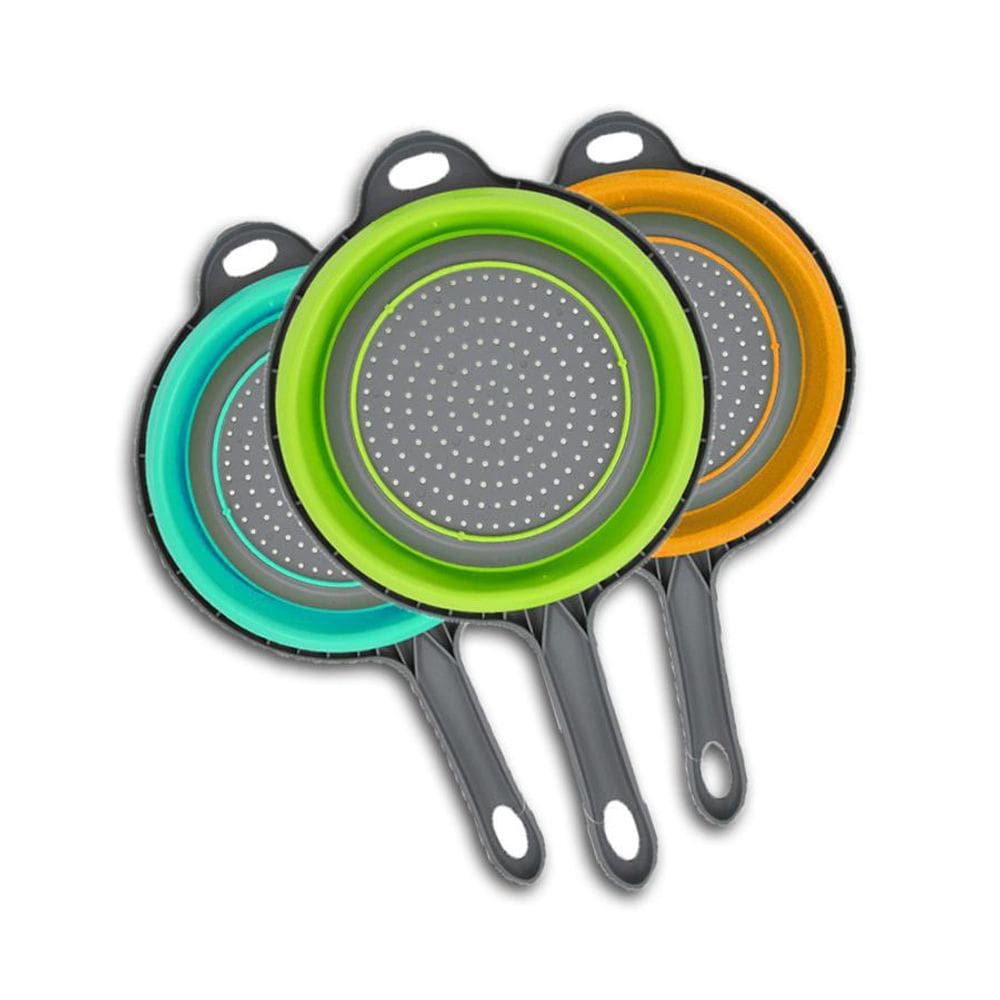 Escorredor De Silicone Dobrável Alimentos Macarrão 3X19X34Cm