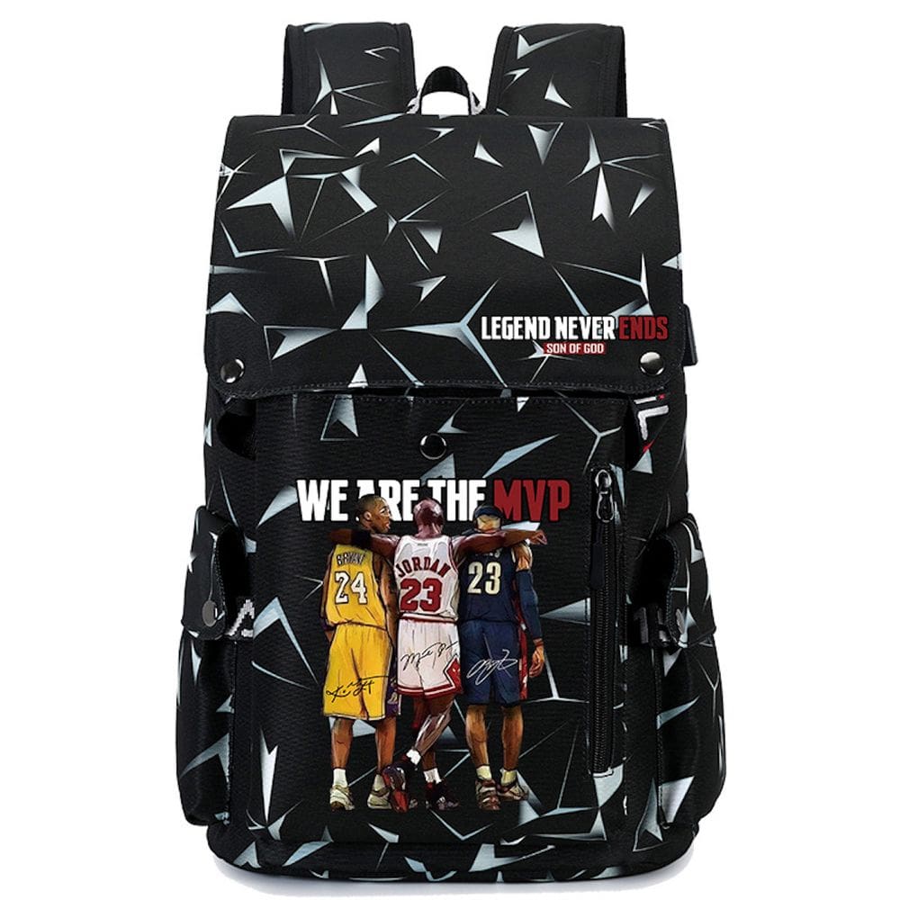 Mochila escolar infantil Kobes Bryantss 3D Oxford 29x17x43cm
