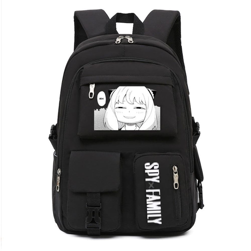 Mochila Anime School Bag Spys Familys Kids de algodão e poliéster