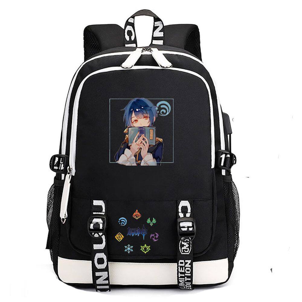 Mochila escolar Genshins Impactss Anime para crianças