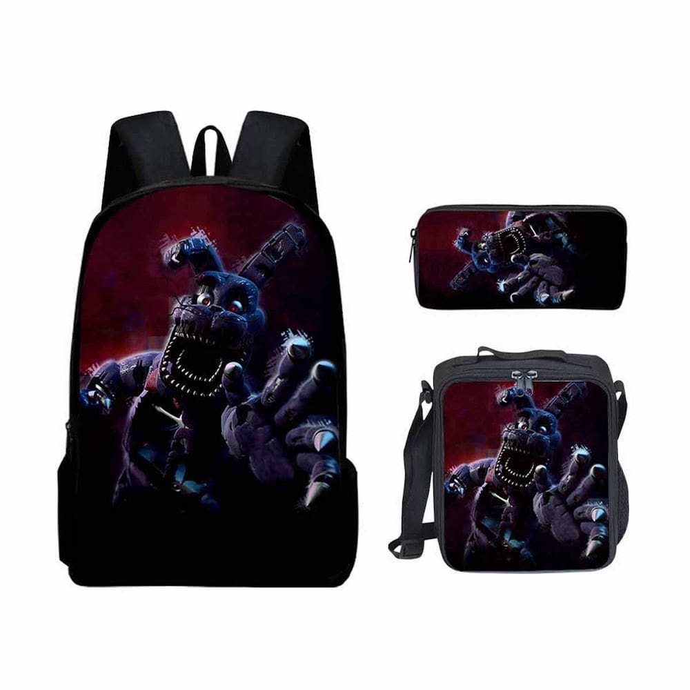 Conjunto de mochilas escolares Fives Nights Cartoon Kids Anime Bag