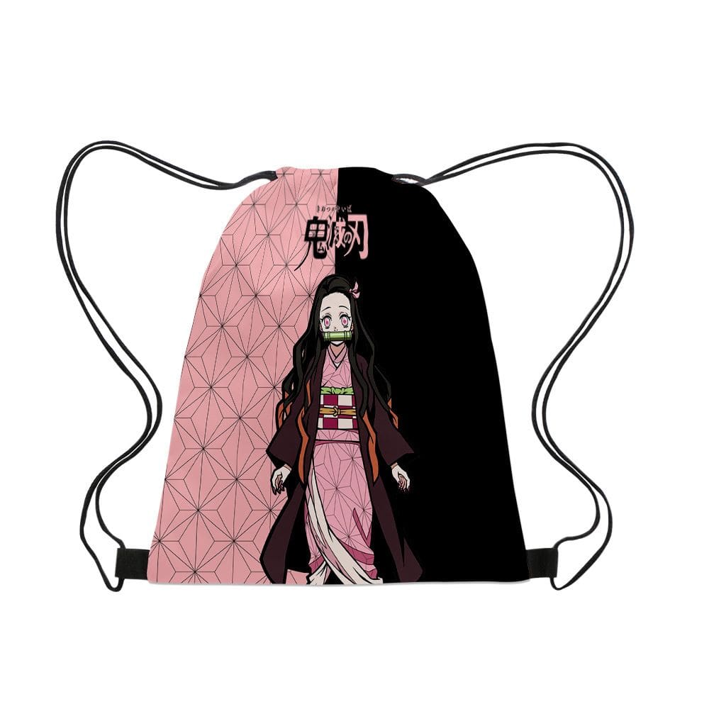 Bolsa com cordão Demons Slayers Kamados Nezukos para crianças