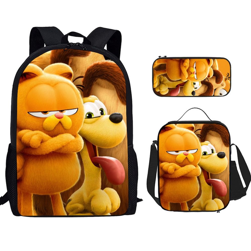 Conjunto de mochilas Garfields Anime School, 3 unidades/lote para crianças