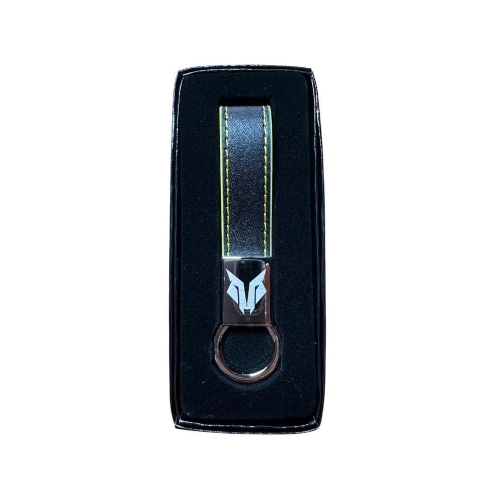 Chaveiro Amarelo Quattro Car Service Em Couro Pu 10Cm