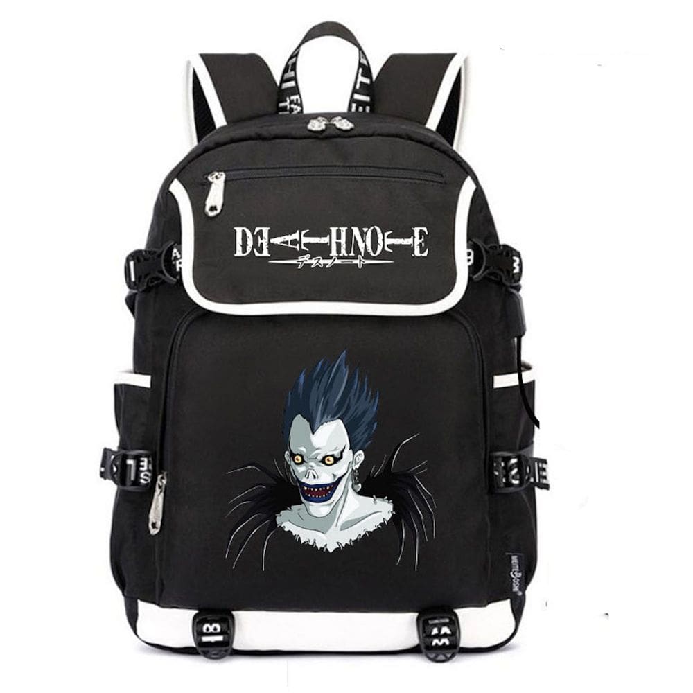 Mochila escolar Anime Death Note Kids de algodão e poliéster