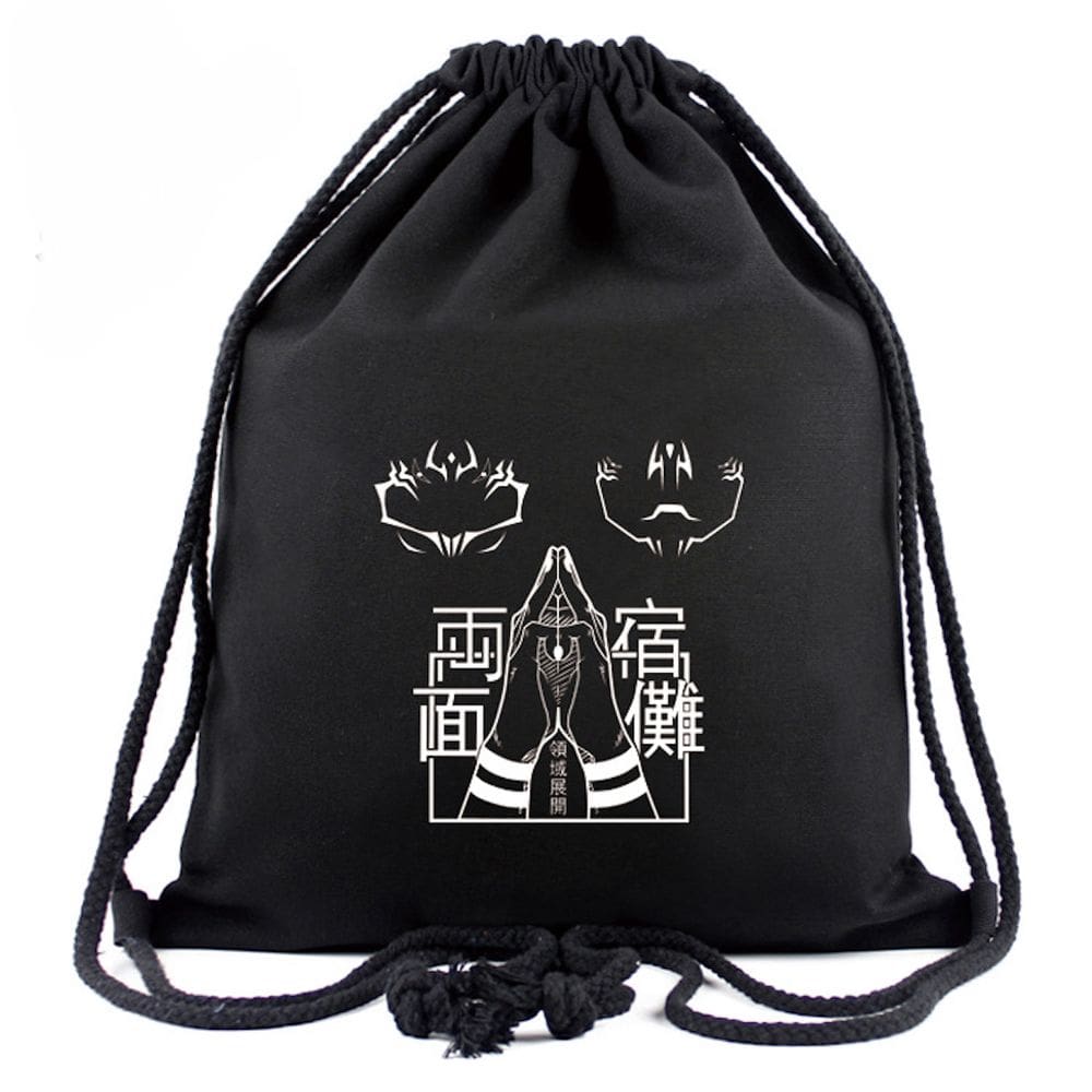 Mochila com cordão Anime Jujutsus Kaisens 40x34cm algodão-poliéster