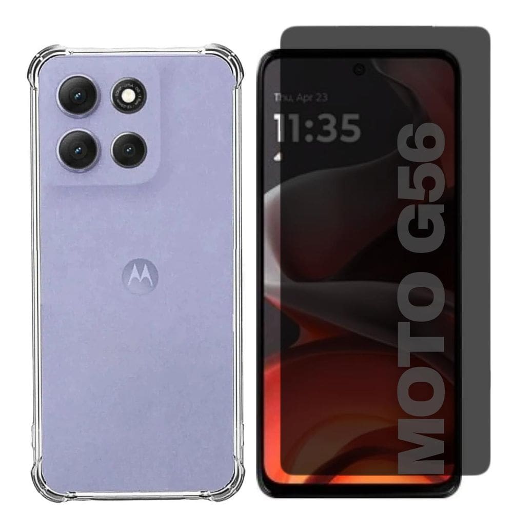 Capinha + Pelic. Hidrogel Privativa Compatível Com Moto G56