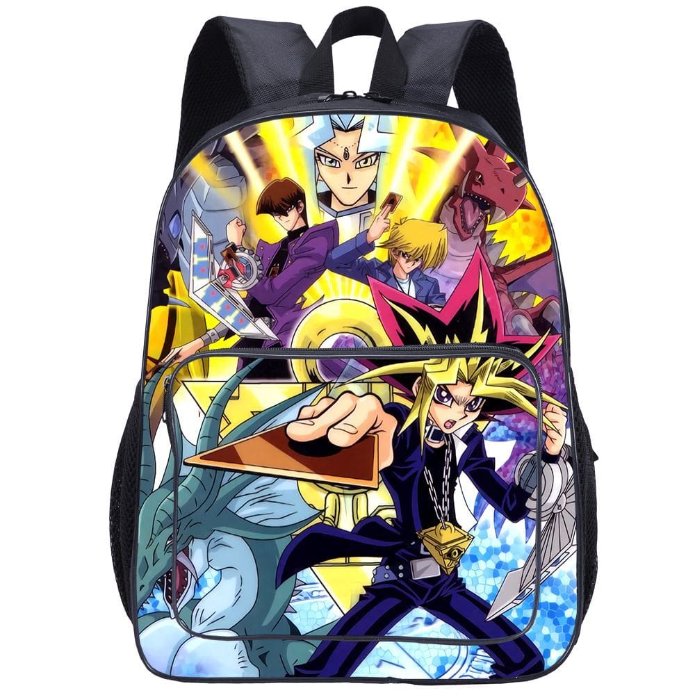 Mochila Yu Gi Oh Yugis Mutos Anime School para crianças 30x13x40cm