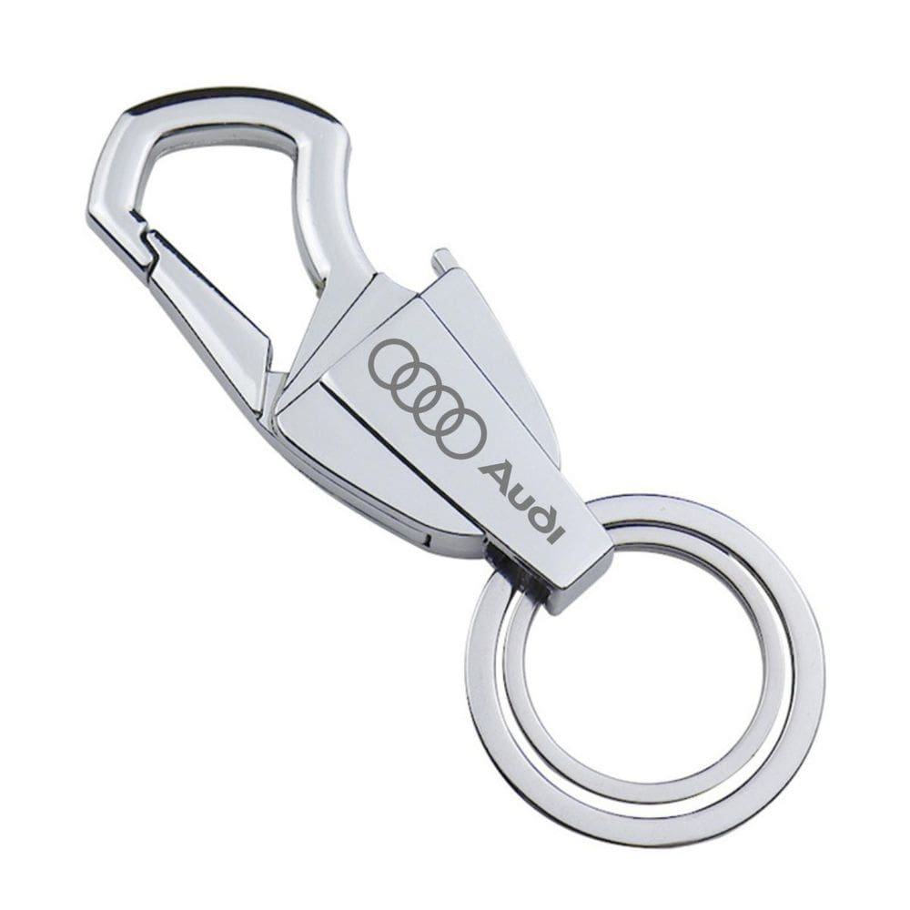 Chaveiro Para Audi Prata Cromado Metálico Q3 A3 A4 A5 Q5 - J
