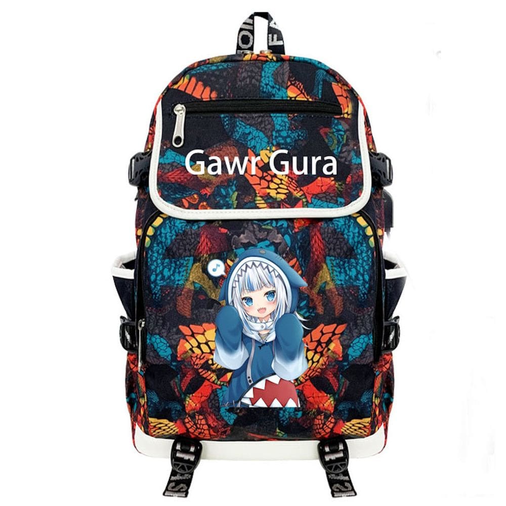 Mochila escolar Gawrs Guras Anime para crianças 35x20x47cm