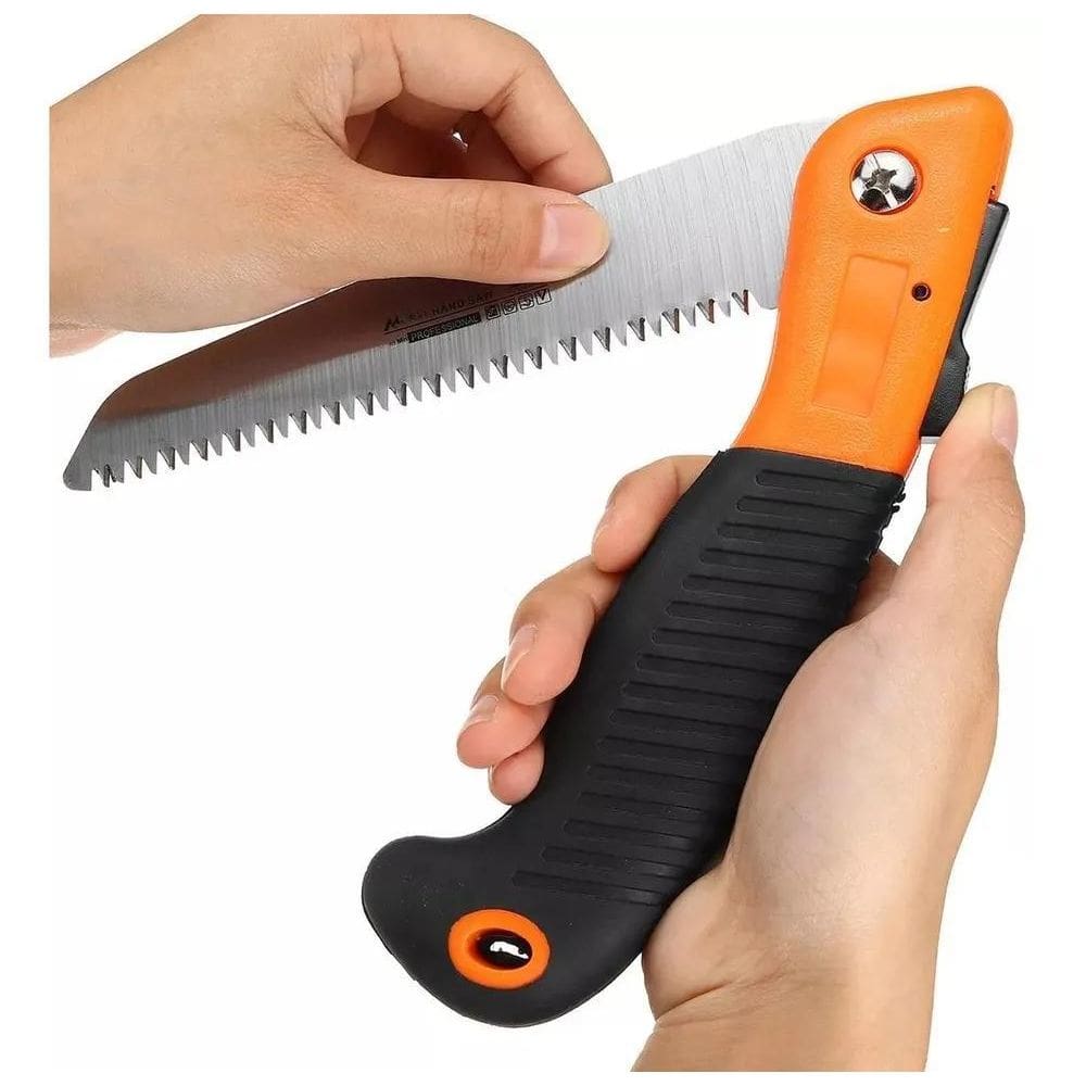 Serrote Dobrável Para Jardim Poda Galhos Cabo Emborrachado