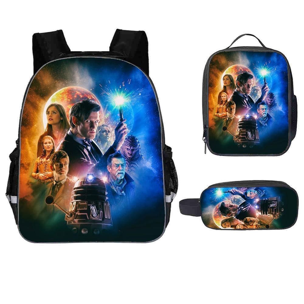 Conjunto de mochilas Doctors Whos Anime School, 3 unidades/lote para crianças