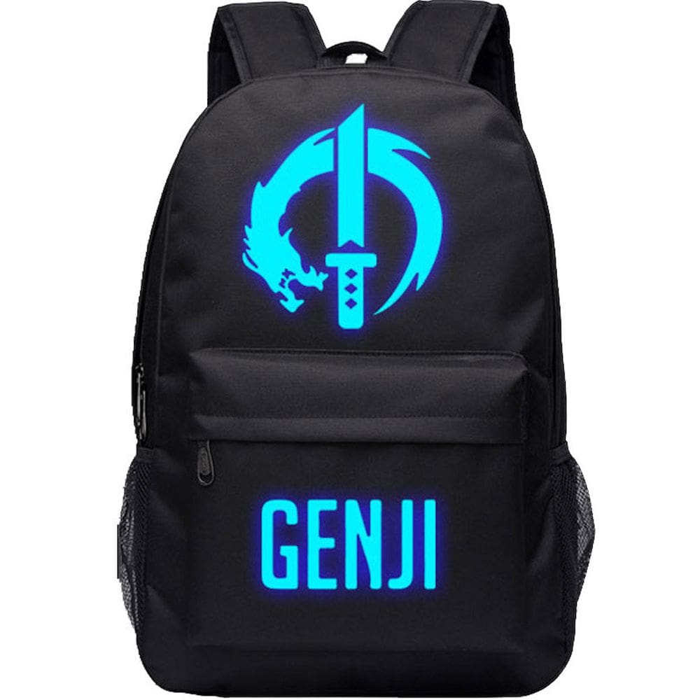 Mochila escolar Genji 76 Overwatch Anime para crianças