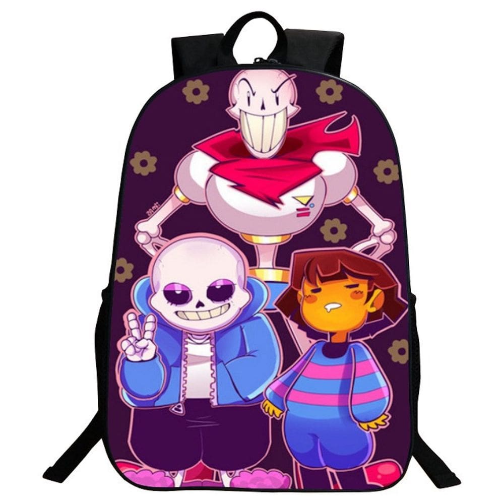 Mochila Undertales Sans Kids School 30x13x40cm Poliéster