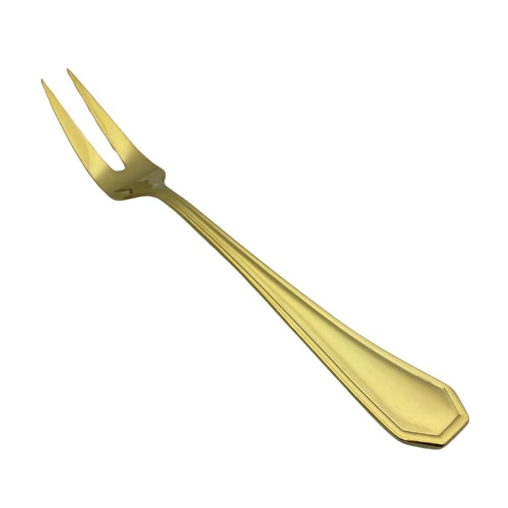 Garfo Dourado Para Churrasco Carne Peixe Victoria Fineza