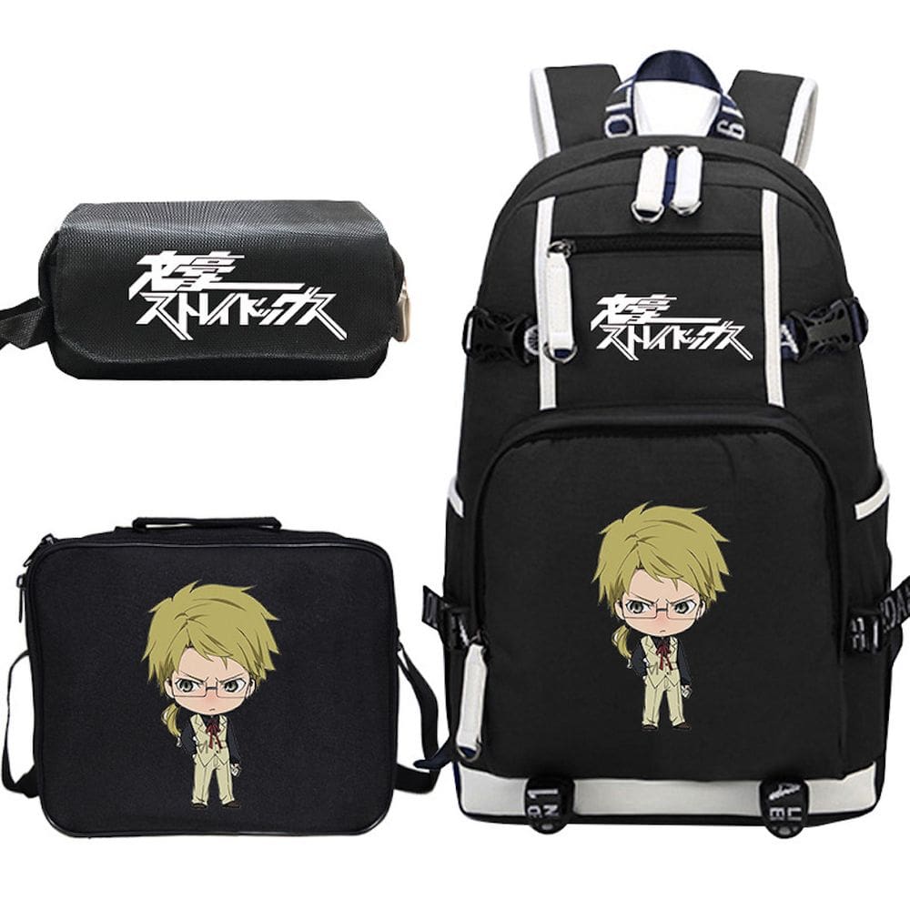 Conjunto de mochilas Bungous Stray Dogs Anime School para crianças