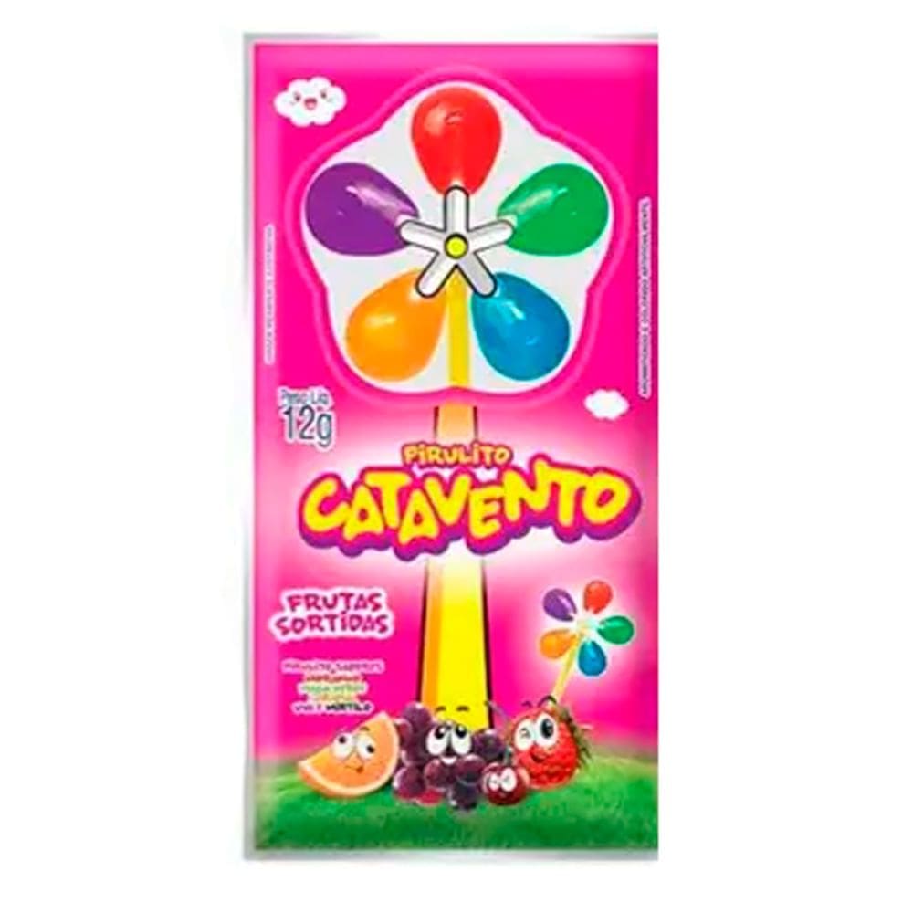 Pirulito Catavento Frutas Sabores 12g com 1 Unidade