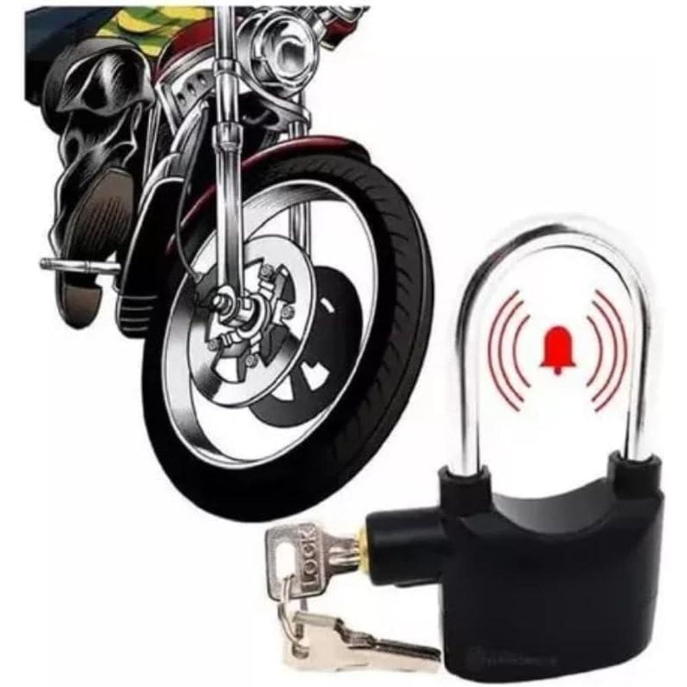 Super Cadeado Luatek Anti-Roubo Cor Preto Aço Inoxidável