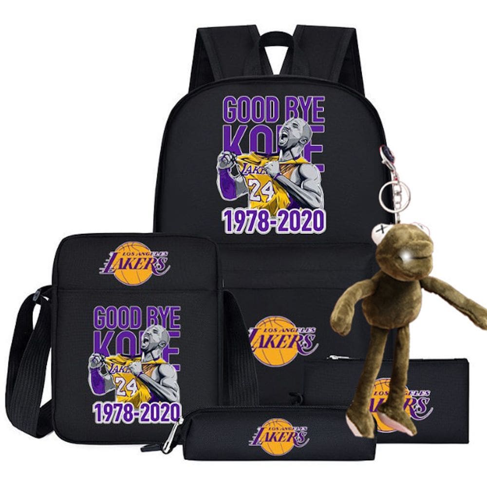 Conjunto de mochilas Kobes Bryants Cartoon Kids School Nylon