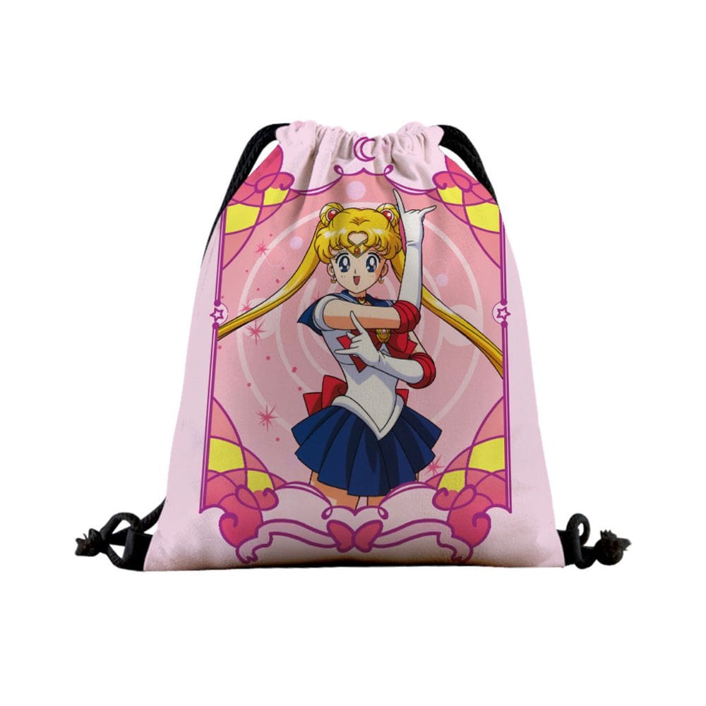 Bolsa com cordão Sailors Moons Tsukinos Usagis Canvas 39x32cm