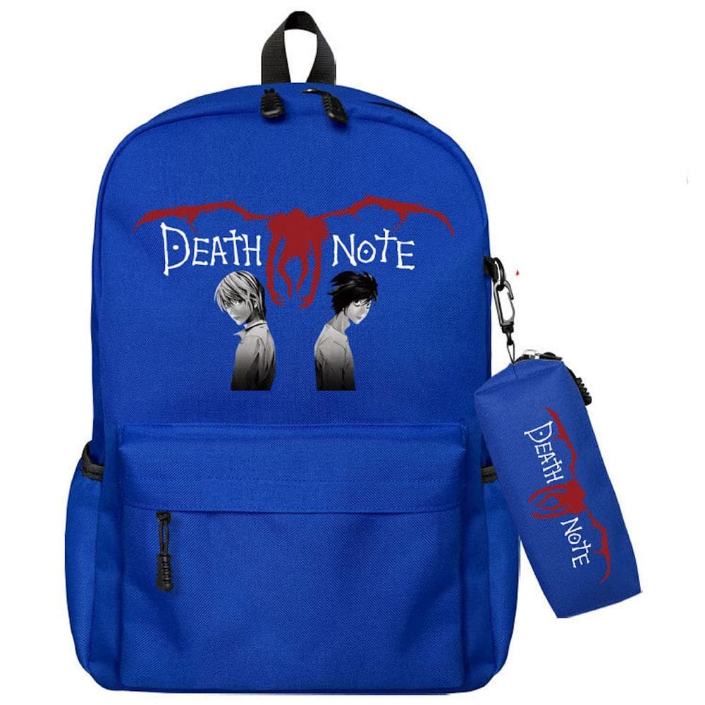 Mochila escolar Anime Death Note Blue para crianças