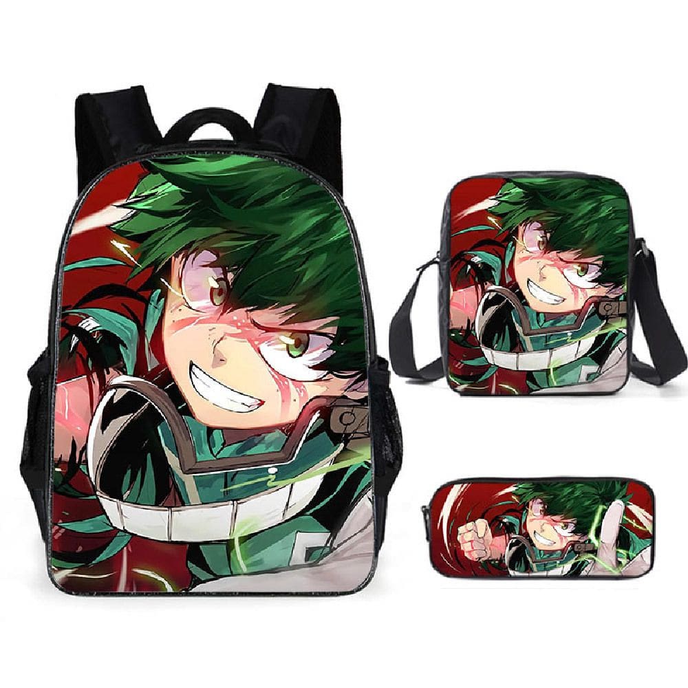 Conjunto de mochilas My Heros Academias Midoriyas Izukus Anime School