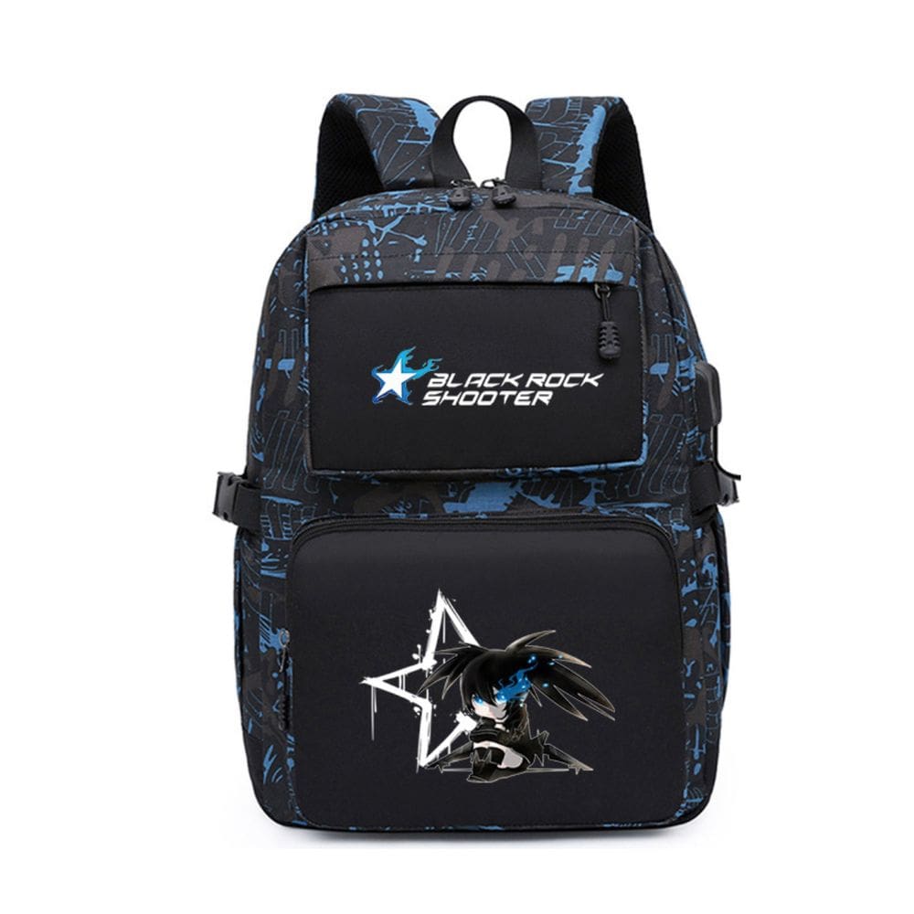 Mochila Black Rocks Shooters Cartoon Kids School 30x18x44cm