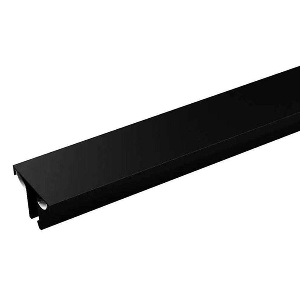 Perfil Arandela Para Fita De Led Nordecor 70mm Preto - 3 Metros