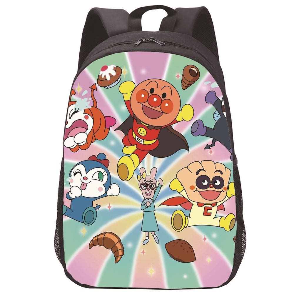 Mochila escolar Anpanmans Anime School Bag para crianças