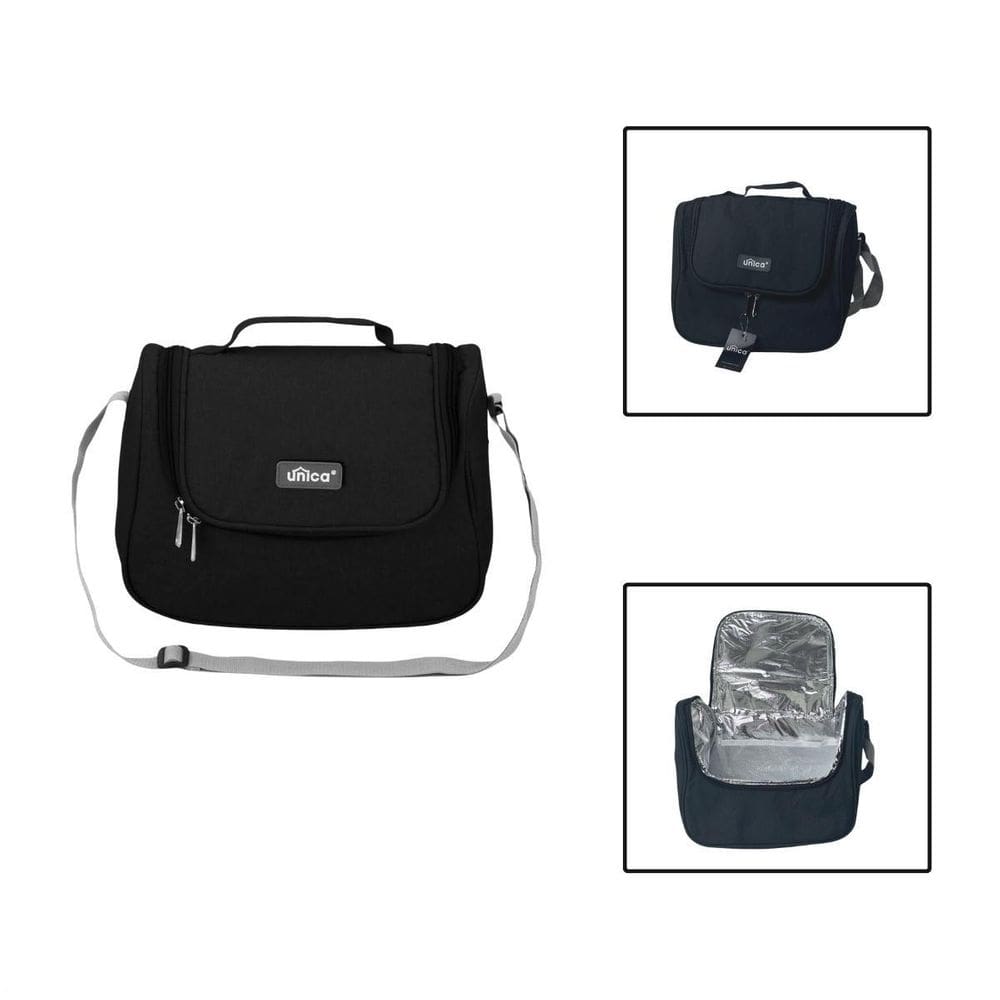 Bolsa Porta Marmita Lancheira Térmica Alça Fixa - Preto