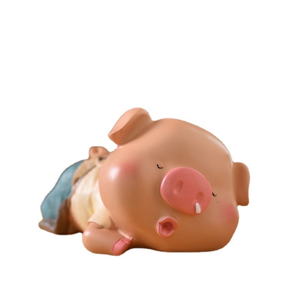 A resina Piggy Bank cria uma postura fofa de leitão para bebês deitados