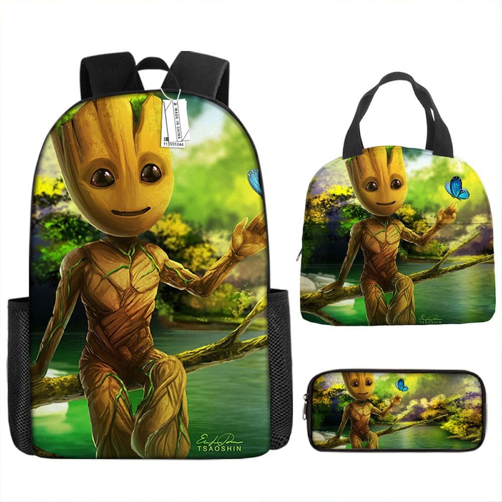 Conjunto de mochilas Baby Groot Guardians Anime, 3 unidades para crianças