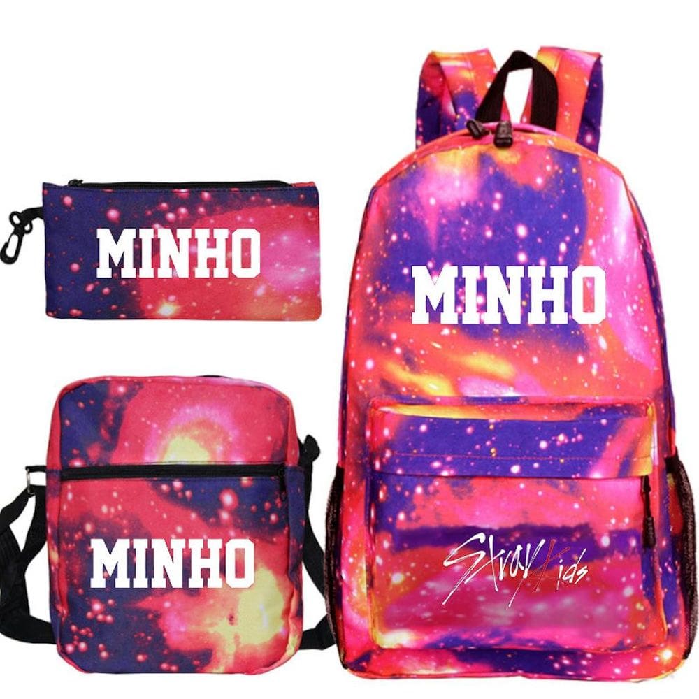 Conjunto de mochilas escolares Strays Kids Backpack Messenger