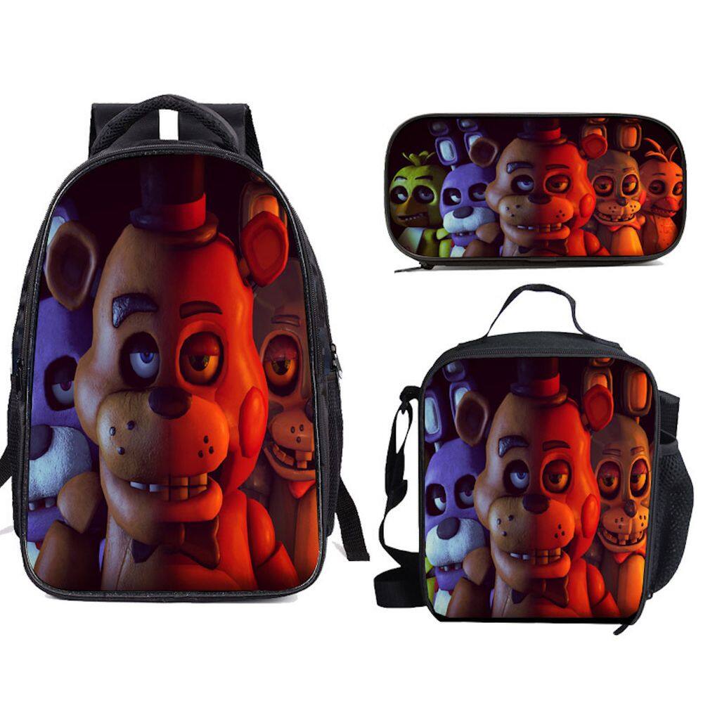Conjunto de mochilas escolares Five Nights Freddy Bear, 3 unidades unissex